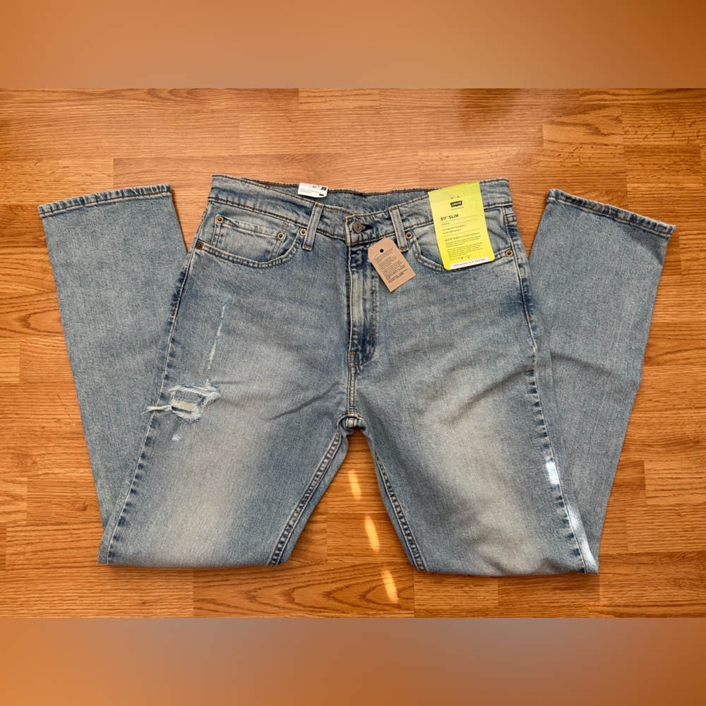 NWT MEN 511 Slim Levi's Light Wash Jeans